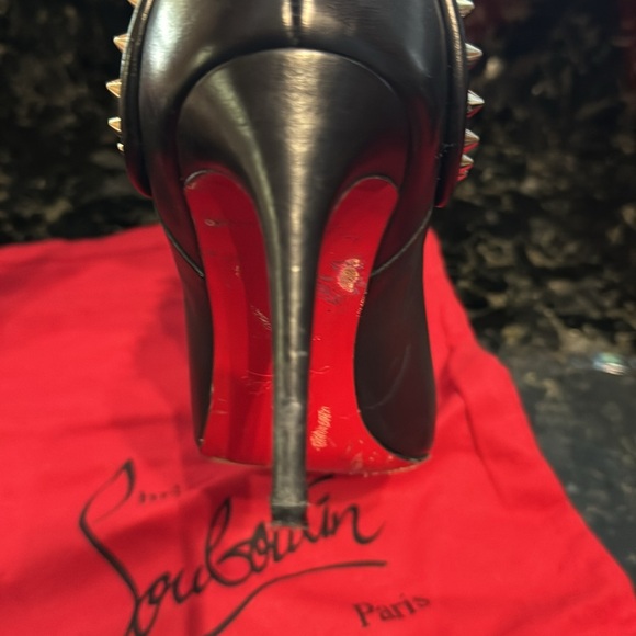 Christian Louboutin Studded Leather Ankle Boots – Black – Size 37.5 - Picture 14 of 16